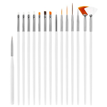 15 st Nagelborste, Gelborste för naglar, Nageltillbehör - high quality