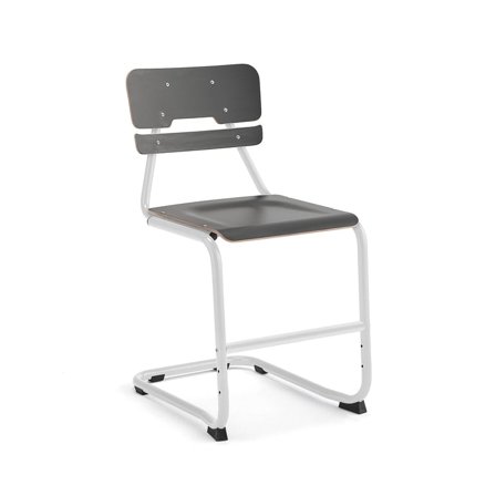 Classroom chair LEGERE II, H 500 mm, white, anthracite