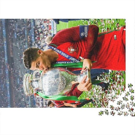 Puslespil til voksne Cristiano Ronaldo Puslespil Fodboldstjerner 300/500/1000 brikker Puslespil til voksne til familiespil Teenagere og børn (FMY)