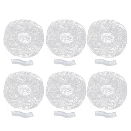 200 stk. brusehætter til kvinder, engangs badehætte, transparent film brusehætte