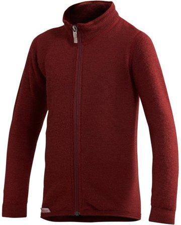 Woolpower - Kids Full Zip Jacket 400 lasten merinovillatakki - Punainen