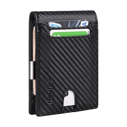 Faux skinn lommebok enkel RFID-blokkering multi-slot stor kapasitet