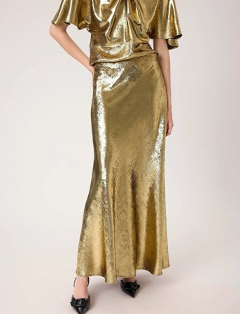 Soaked in Luxury Slmirmir Anna Skirt - Gold - M