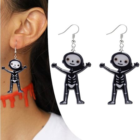 Halloween dinglande örhänge set - Halloween tema dinglande örhänge set med pumpa