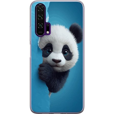 Kompatibelt Mobildeksel til Honor Honor 20 Pro Søt panda som ser ut gjennom papir i en myk 3D-illustrasjon