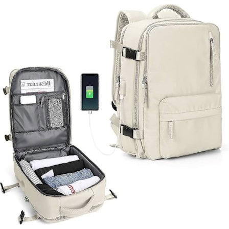 Stor Rejse Rygsæk Kvinder, Håndbagage Rygsæk, Vandrerygsæk Vandtæt Udendørs Sports Rygsæk Casual Rygsæk Skoletaske Passer til 14 Tommer Laptop Med Us