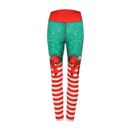 Fitness Leggings Dame Højtaljede Leggings Sports Leggings Xmas 3D Digital-lingling}