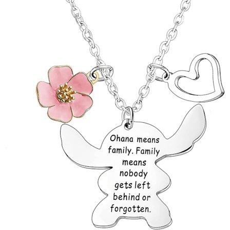 Stitch Ohana Halskæde Ohana Means Familie Halskæde Tegneserie Halskæde Stitch Halskæde Smykker Gaver til drenge piger gave til bedste ven