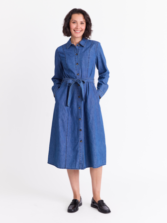 MATCH - Ailani kjole - Va Vite - Str. 40 - Dame - Kjoler & Skjørt - Blå - 100% bomull