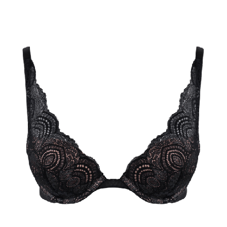 Wonderbra Clevage Triangle Bra Refined Glamour Bh Dam Svart 80E