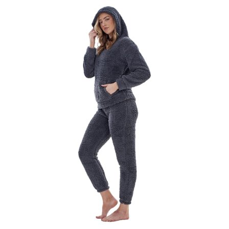 Keanu Dam Borg Lång Pyjamas Set 12 UK - 14 UK Kolgrå