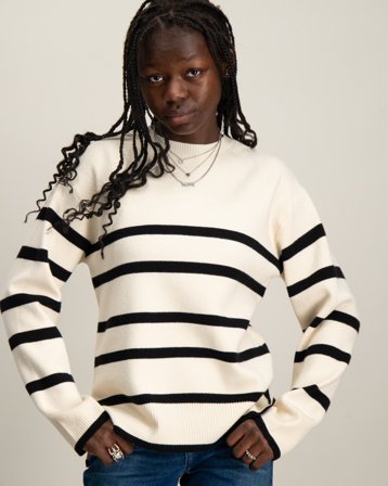 VERO MODA VMSABA LS O-NECK PULLOVER GA GIRL NOOS Beige Genser Jente - Kids Brand Store