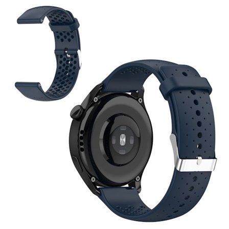 22 mm universellt justerbart klockarmband i silikon - Marinblå