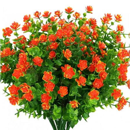 Kunstig blomsterbuket, orange, 6 bundter