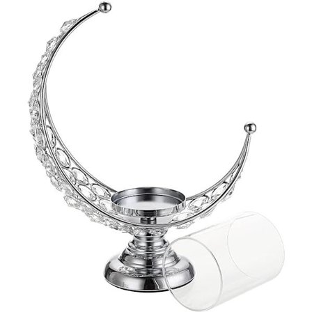 1 stycke Silver Dinner Moon Ljusstake Ljusstake för