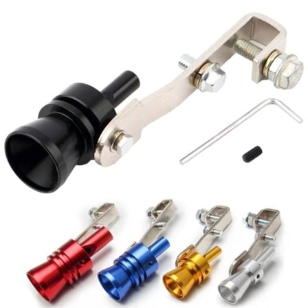 Turbo Whistle Avgasrör Oversized Roar Maker for biler og motorsykler, Bil Turbo Sound Whistle Avgas Sound Booster Black