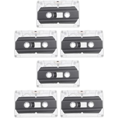 Kassettebånd 6 tomme kassettebånd til optagelse Tomme lydbånd Gennemsigtige lydbånd Farvede kassettebånd Tom