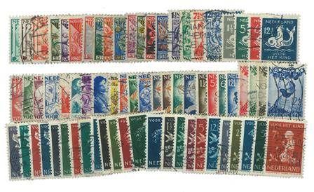 Holland 1924-1940 - Børnefrimærker - Stemplet