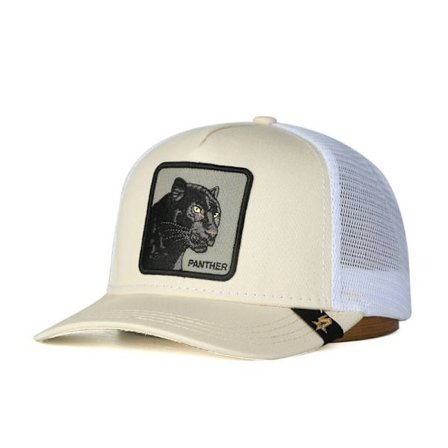 Black Panther Mesh Keps Baseball Keps Trucker Cap Beige
