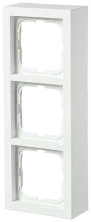 ABB 1723S85-884 Förhöjningsram 85 x 40 mm, vit 3-fack, Strömbrytare & vägguttag