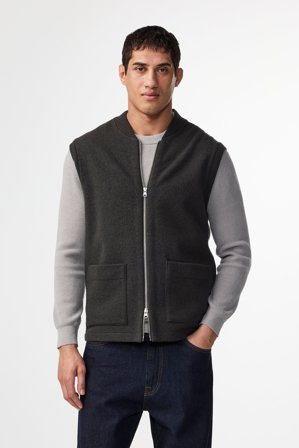 Boiled Vest Väst Herr Grön Merinoull