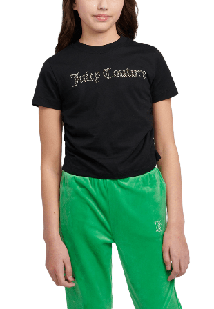 Juicy Couture Diamante Courture Ringer Tee T-shirts & toppar Dam Svart 128/134