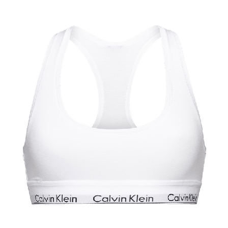 Calvin Klein Bralette, ovadderad i skön Bomull & modal blandning Bh Dam Vit XS