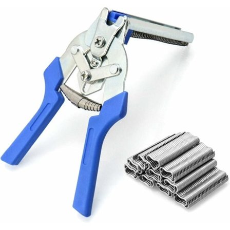 Hurtig hegnspliers tynd trådnet fastgørelse, havehegnspliers pliers, trådnet pliers + 600 clips til trådfiksering pliers KLB