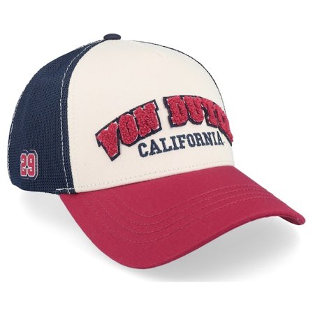 Von Dutch - Vit trucker Keps - Patch/Embroidery Navy/White/Red A-Frame Trucker @ Hatstore