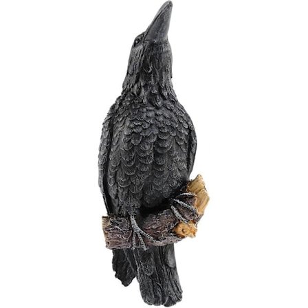 Kragestatue, Faux Krage Resin Statue, Fugleskulptur, Krage, Krager til Udendørs Brug, Halloween Dekoration, Tagskægsdekoration