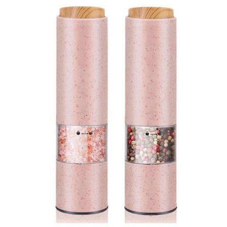 Elektrisk salt- og peberkværn, elektrisk keramisk kværn til krydderurter/peber/krydderi, justerbart køkkenredskab