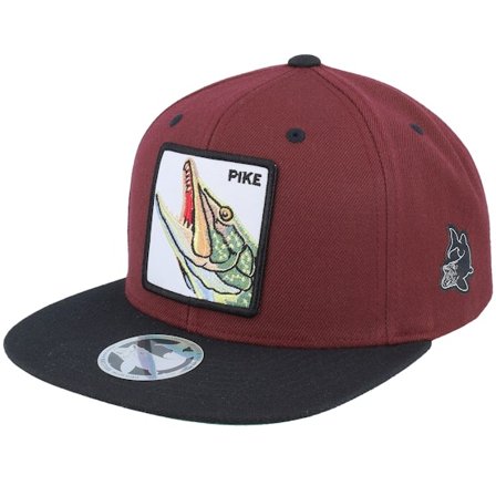 Skillfish - Rouge snapback Casquette - Pike Pro Fishing Maroon/Black Snapback @ Hatstore
