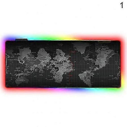 Skrivebords Gaming Musematte med Lysende Rgb Led Lys Datatilbehør - 30cm X 80cm 9