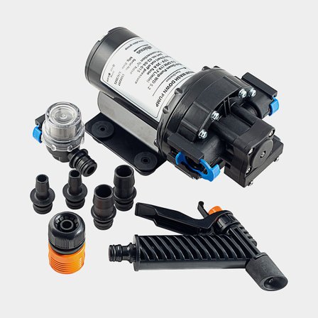 Washdown pump Albin Pump WD 5.2, 12 V, 20 l/min, 5 bar, 1/2" (13 mm) hose / 3/4" (19 mm) hose