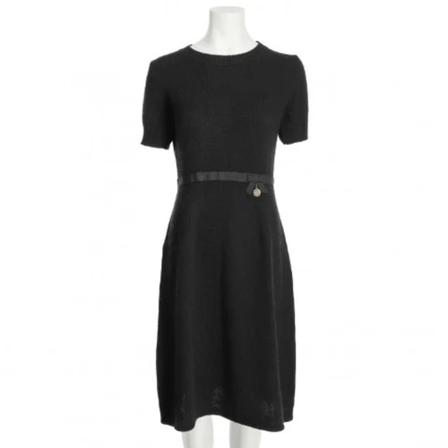Louis Vuitton Vintage Pre-owned Uld kjoler Sort, Dame