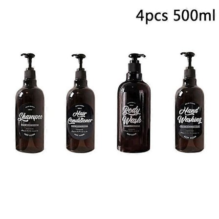 3 st/4 st Tvåldispenser Flaskset Badrum Schampo Kroppstvål Flaska 500ML Stor Kapacitet Lotion Tryckpump Tom Flaska
