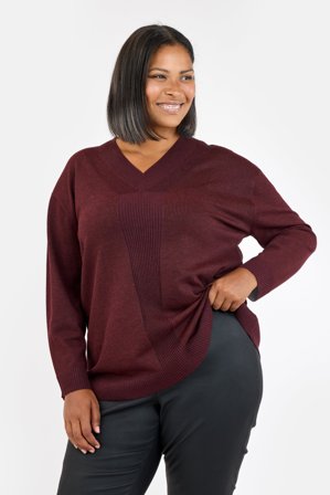 CISO - Langærmet Strik - Bordeaux