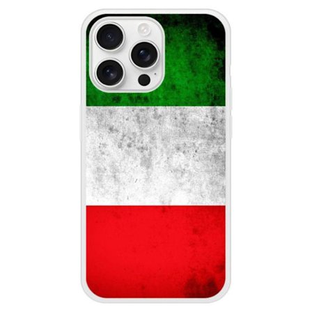 Förstärkt silikonfodral med tryck kompatibelt med Apple iPhone 16 Pro Max Italiens flagga