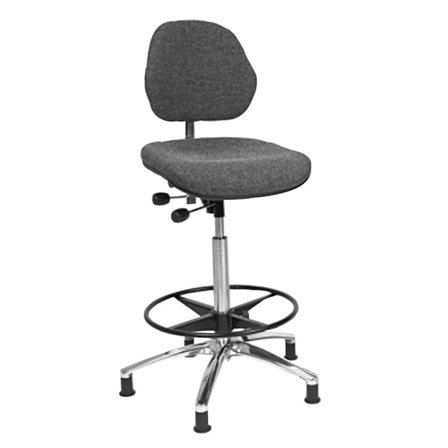 ESD Arbetsstol, högmodell fotring och esd glidfötter