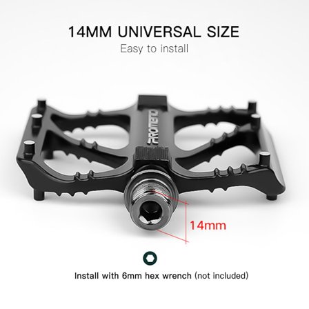 Polkupyörän polkimet alumiiniseosta, kevyet liukumattomat polkimet maantiepyörään, kaupunkipyörään, kokoontaitettavaan pyörään
