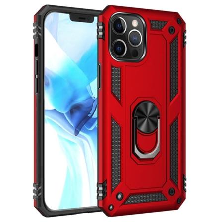 Iphone 12 Pro Max - Hybrid Ring Skal - Röd Red Röd