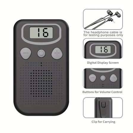 Hörhjälpmedel Ficka Personlig Hörförstärkare Justerbar Ljudförstärkare för Seniorer