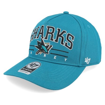 47 Brand - NHL Blauw adjustable Cap - San Jose Sharks Roscoe 47 Hitch Cap Dark Teal A-frame Adjustable @ Hatstore