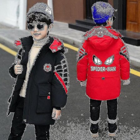 Barn Pojkar Jacka med Huva Vinterjacka Parkas Ytterkläder_y