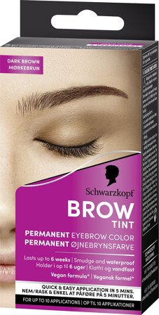 Schwarzkopf Brow Tint Dark Brown, Makeup, Øjenbrynsfarve, Permanent Øjenbrynsfarve