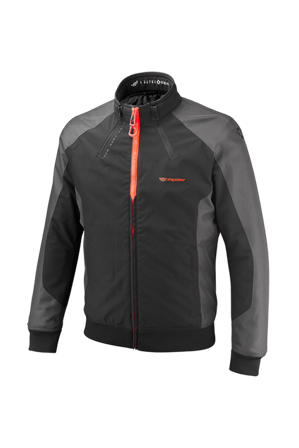 Blouson Moto Ixon Siwa Noir/Anthracite/Rouge Vif M