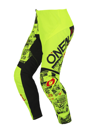 Pantaloni Cross Bambino O'Neal Element Attack V.23 Giallo Neon-Nero 18