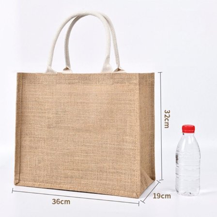 Kvinder linned taske Jute muleposer 36X32X19CM