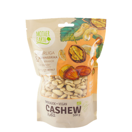 Mother Earth Cashewnötter Hela 500 g