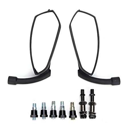 Motorcykelreflektor Aluminiumlegering Bakre backspeglar Svart Passar för Yamaha /Europeiska cyklar